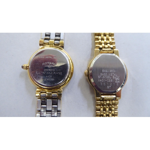 244 - Watches: to include a Rotary stainless steel cased example, faced by a Roman dial&nbsp;