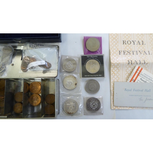 246 - Uncollated coins: to include Commemorative crowns