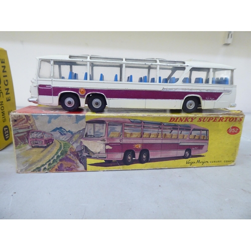 258 - A Dinky Supertoys Vega Major luxury coach, model no.952  boxed; and a Corgi toys Simon Snorkel ... 