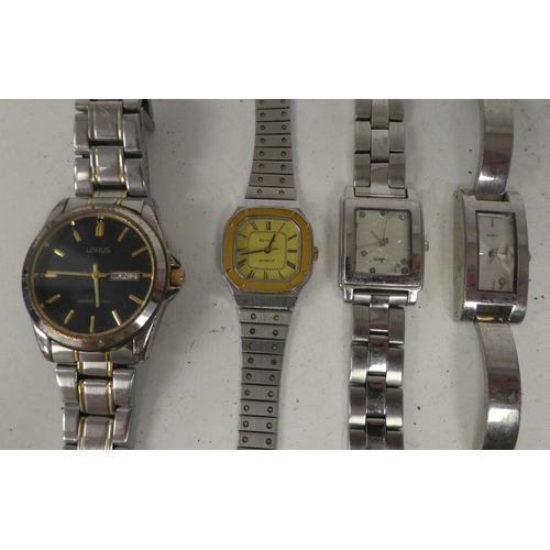 29 - Variously cased and strapped ladies and gents wristwatches