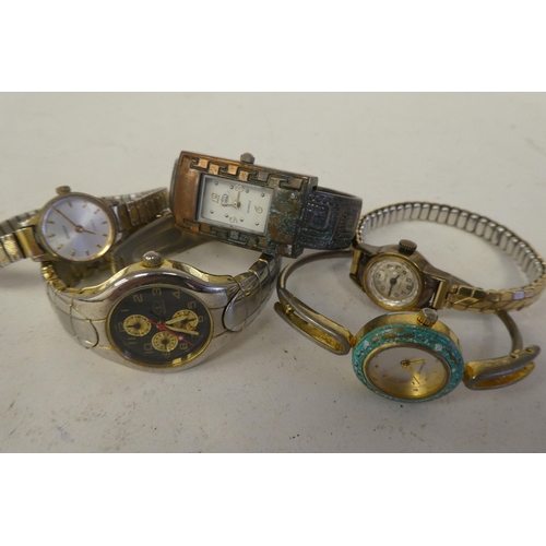 29 - Variously cased and strapped ladies and gents wristwatches