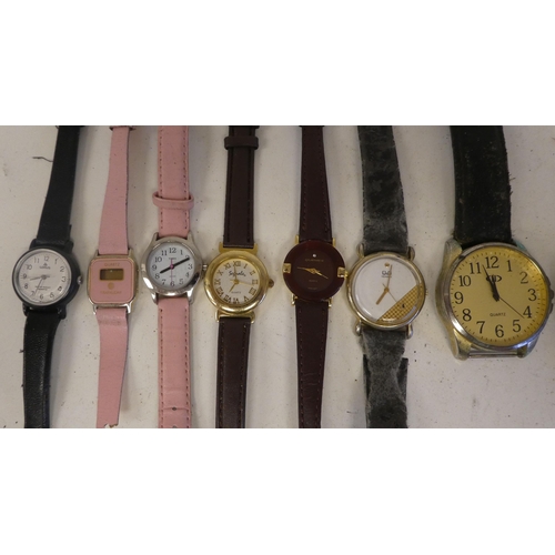 29 - Variously cased and strapped ladies and gents wristwatches