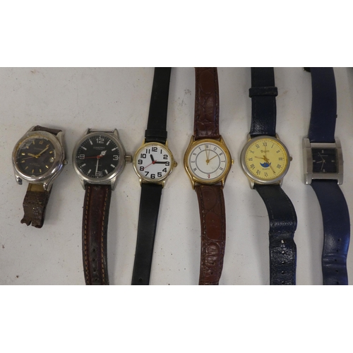 29 - Variously cased and strapped ladies and gents wristwatches