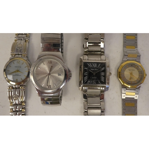 29 - Variously cased and strapped ladies and gents wristwatches