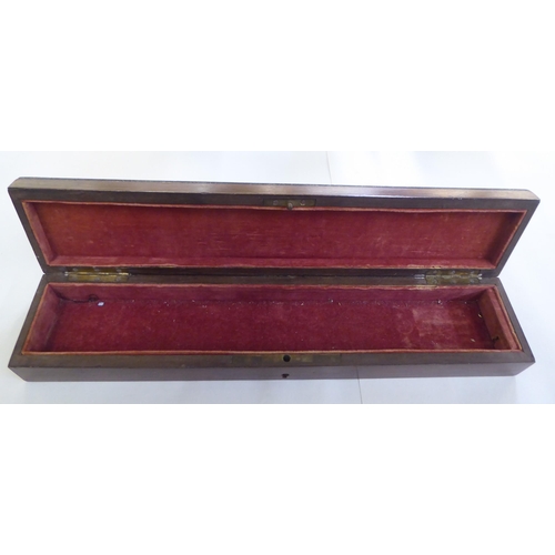 297 - A mixed lot: to include a brass inlaid rosewood, fabric lined box  13