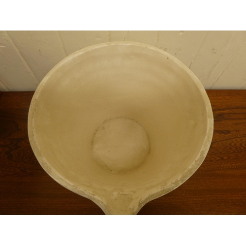 300 - An Ironstone china twin handled milk pail of tapered form; and a matching cream crock