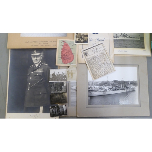 303 - Uncollated military and other ephemera: to include photographs, featuring royal visits 