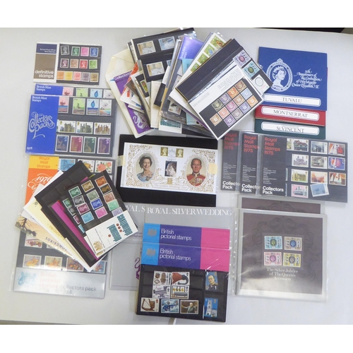 310 - Uncollated postage stamps, mostly presentation and collectors packs 