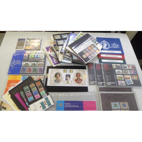 310 - Uncollated postage stamps, mostly presentation and collectors packs 