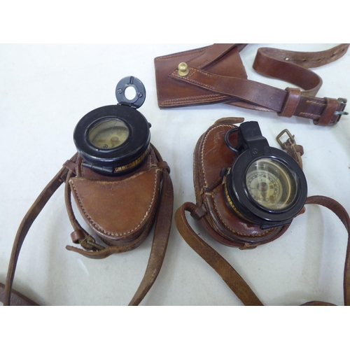 312 - Military collectables: to include a Great War Barker & Son compass (Please Note: this lot is sub... 