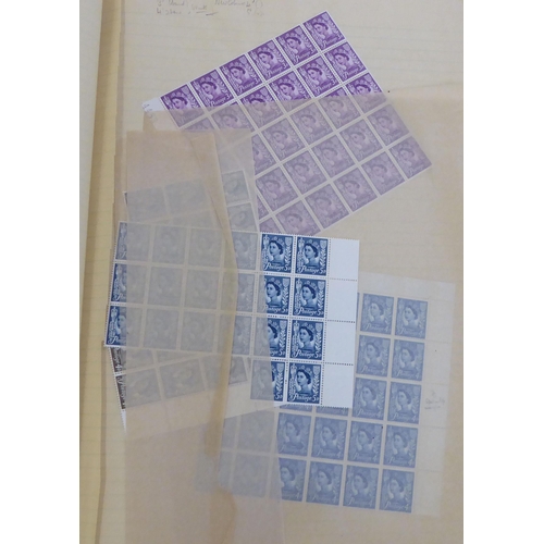 319 - Uncollated postage stamps, British sheets and blocks 