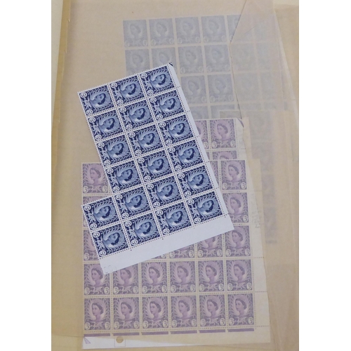 319 - Uncollated postage stamps, British sheets and blocks 