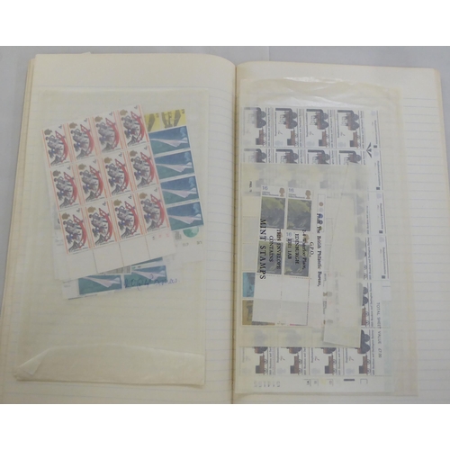 319 - Uncollated postage stamps, British sheets and blocks 