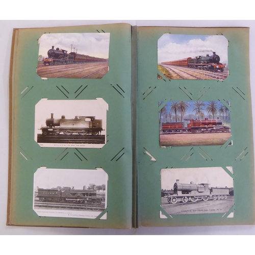 322 - Uncollated postcards, steam trains and aeroplanes 