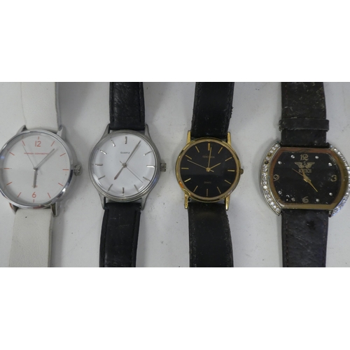 39 - Variously cased and strapped wristwatches