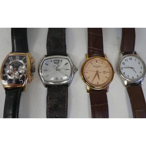 39 - Variously cased and strapped wristwatches