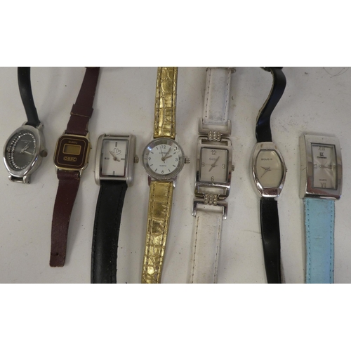 39 - Variously cased and strapped wristwatches