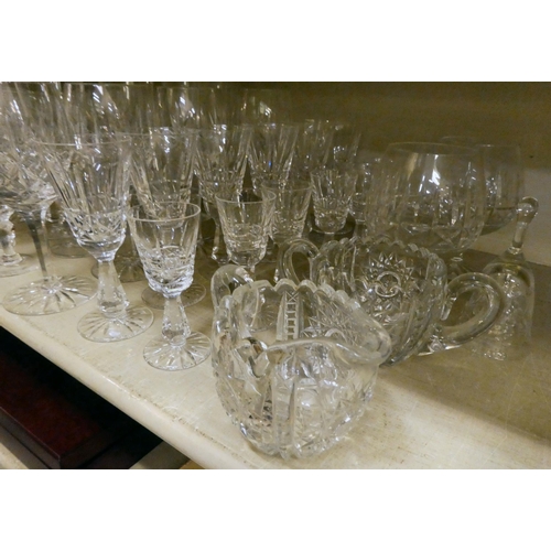 58 - Glassware: to include Thomas Webb crystal pedestal wines