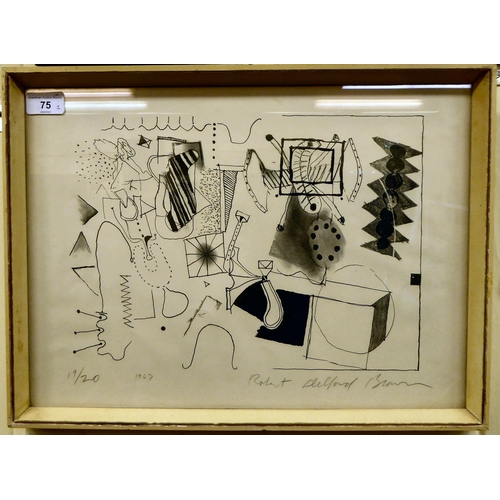 75 - After Robert Clifford Brown - an abstract study  Limited Edition 19/20 print  bears a pencil signatu... 