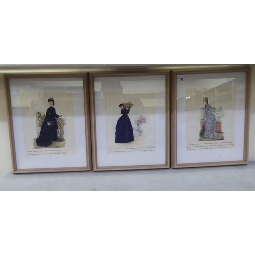 96 - A set of late 19thC French coloured fashion prints  10