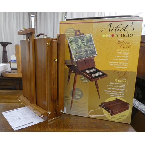 103 - An Artist Studio wooden Italian design easel  boxed 