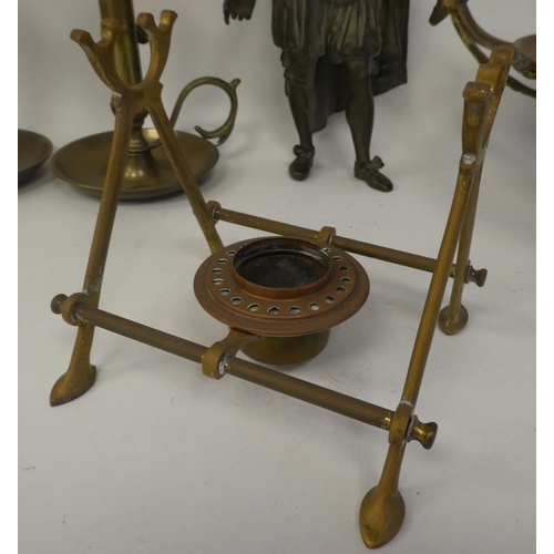 112 - Mainly 20thC metalware: to include a brass tazza  5