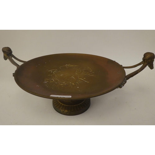 112 - Mainly 20thC metalware: to include a brass tazza  5