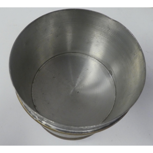 112 - Mainly 20thC metalware: to include a brass tazza  5