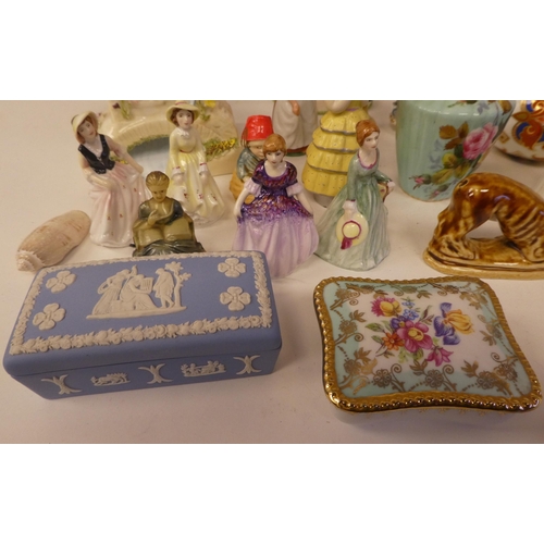 115 - Decorative ornaments and trinket boxes: to include a Royal Crown Derby china pheasant paperweight&nb... 