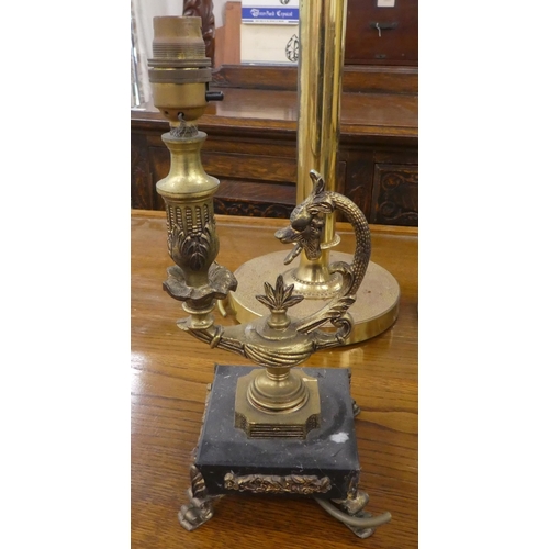 123 - 20thC table lamps: to include an Austrian inspired cream painted cast metal group  24