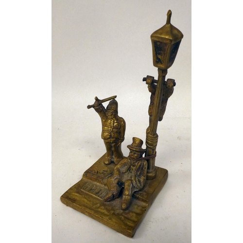 129 - 20thC Thai, European and other collectables: to include a pair of cast metal dancers  11