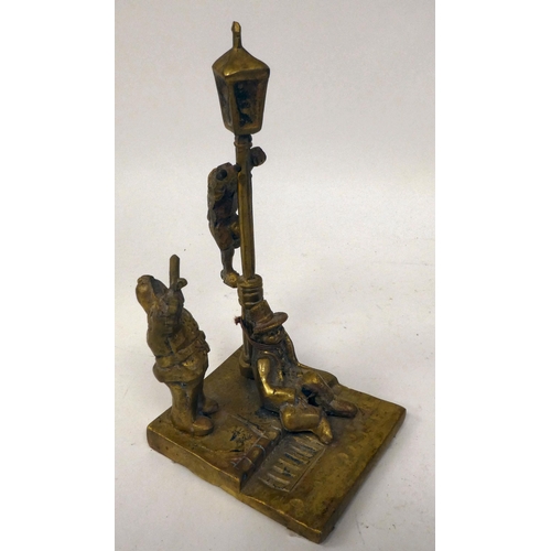 129 - 20thC Thai, European and other collectables: to include a pair of cast metal dancers  11