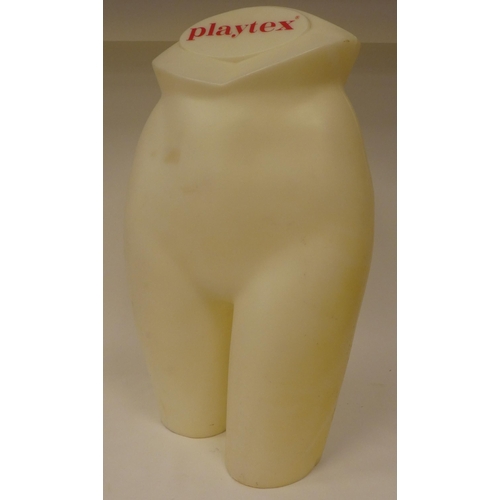 139 - A vintage Playtex retailer's, opaque plastic display dummy, with provision for illumination  21... 