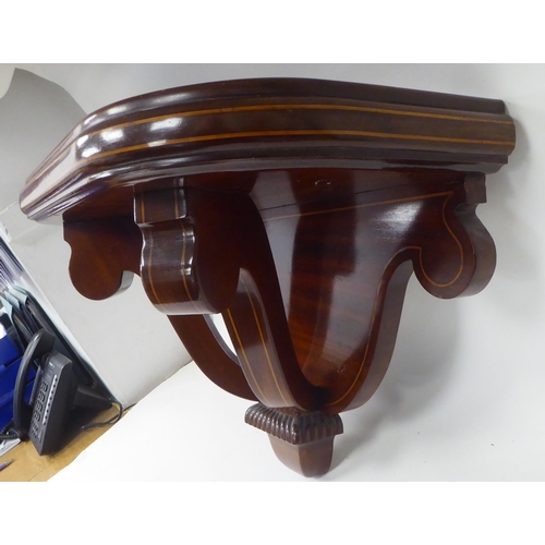 69 - An Edwardian string inlaid mahogany wall bracket  13