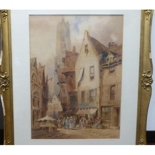 78 - W Allen - 'Liege' and 'Amiens'  watercolour  bearing signatures  14