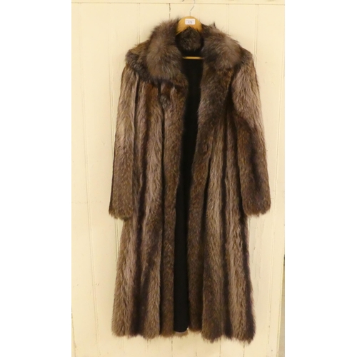 A Zwirn of London racoon fur, knee-length coat