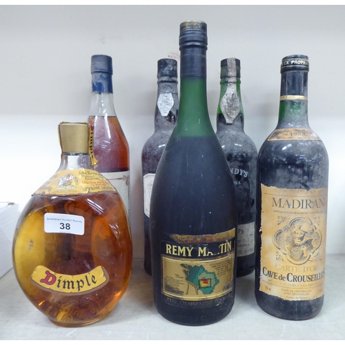38 - Alcohol: to include Dimple whisky and Madeira wine