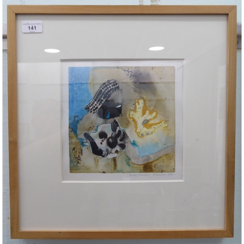 141 - Jenny Franklin - 'Coral - From the Ancient Earth Series (Australia)'  watercolour  bears a title &am... 