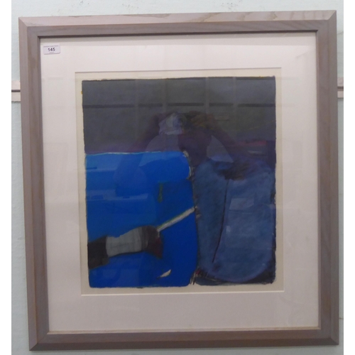 145 - Attributed to Roger Cecil - 'Sinking Boat'  oil & pastel  bears a gallery label verso  18