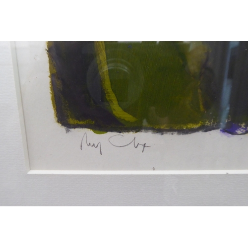 146 - Roger Cecil - 'Landscape, Series No.49'  mixed media in colours  bears a pencil signature & labe... 