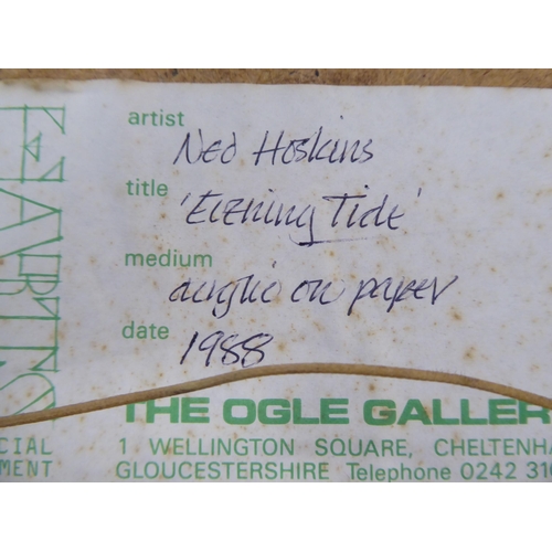 147 - Ned Hoskins - 'Eternity Tide'  acrylic  bears a signature, dated 1988 & a gallery labe... 