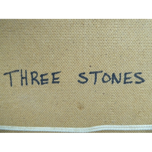 155 - David Blackburn - 'Three Stones'  mixed media  bears a signature & dated 1992  17