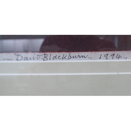 156 - David Blackburn - 'Black Cliff'  pastel  bears a signature, dated 1994 with gallery label ... 