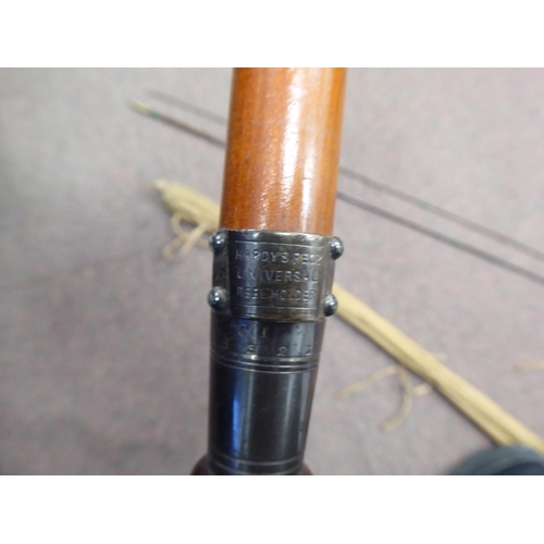 169 - A Hardy Bros Reelholder, three section fly fishing rod, in a dedicated canvas bag