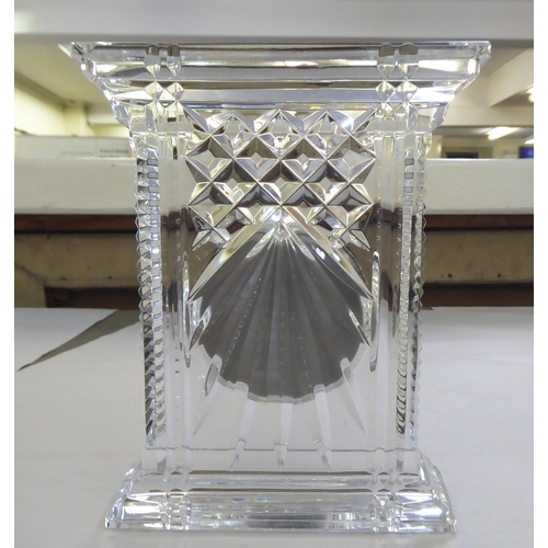 111 - A Waterford crystal cased pillar design mantel clock  7