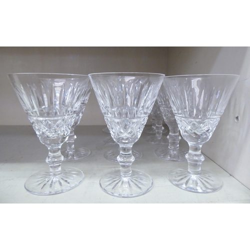 112 - A set of ten Waterford crystal conical pedestal wine glasses  5.5