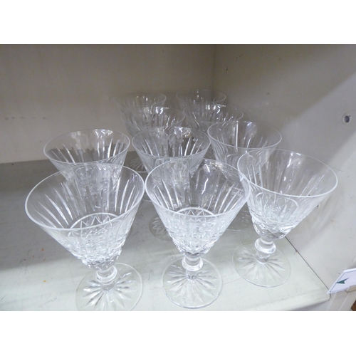 112 - A set of ten Waterford crystal conical pedestal wine glasses  5.5