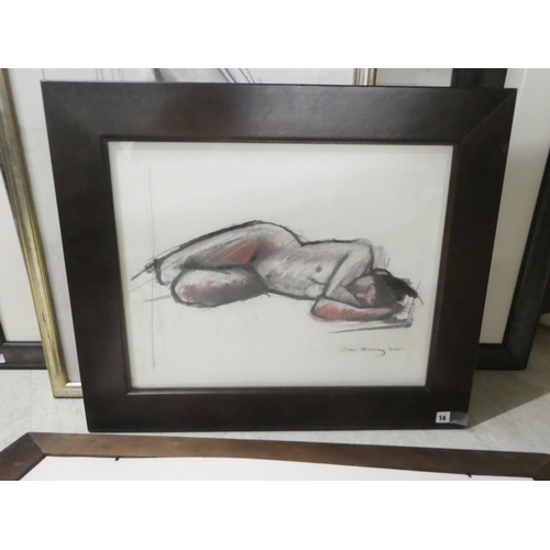 189 - Pictures: to include Jean Harvey - a seated nude  charcoal  bears a signature  17