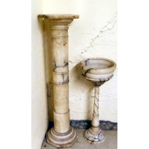 251 - An onyx/marble pedestal  42