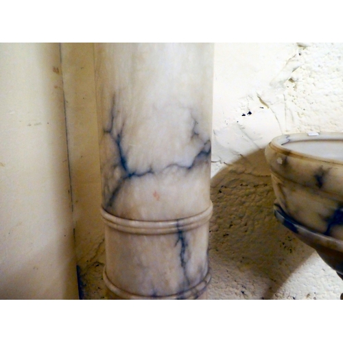 251 - An onyx/marble pedestal  42